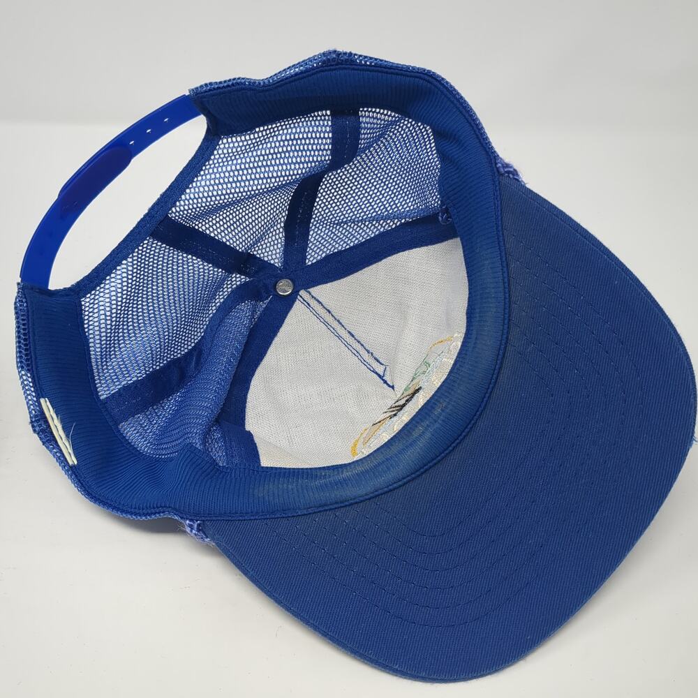 Islander RV Resort Snapback Rope Trucker Hat Blue One Size Mesh Back - Picture 6 of 7